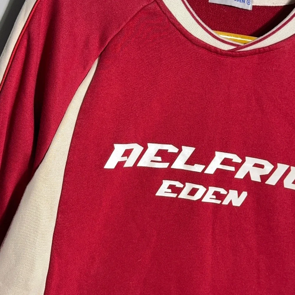Aelfric Eden Oversized Sweatshirt Mens Size Medium Fleece Red Skate Surf Y2K - Picture 2 of 10